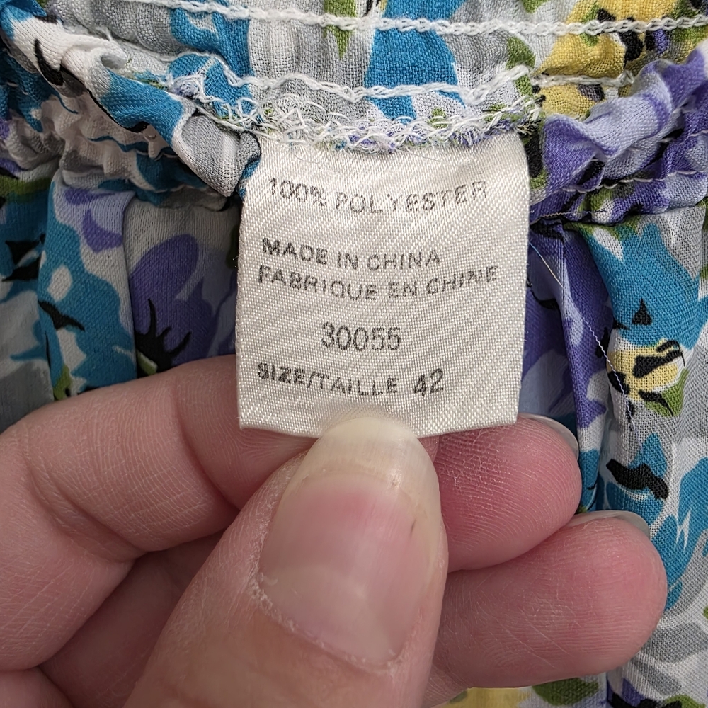 VINTAGE | Floral Pleated Midi Skirt - Waist 17-23 inches - Picture 5 of 5